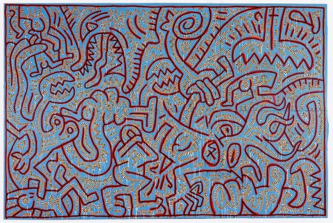 Dipinto di Keith Haring per Francesca Alinovi