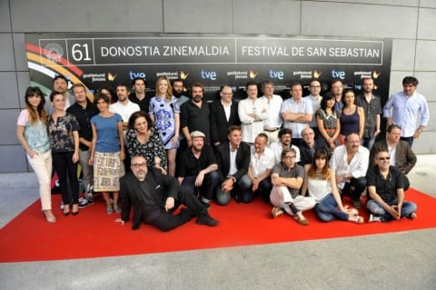 Foto di gruppo per i vincitori del Festival di San Sebastian