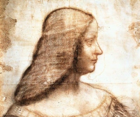 Il ritratto di Isabella d'Este di Leonardo, nel disegno preparatorio conservato al Louvre