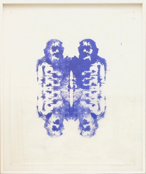 Natasha Rivellini, Rorschach Circus 01, 2012 - inchiostro tipografico su carta velina, 100x80 cm