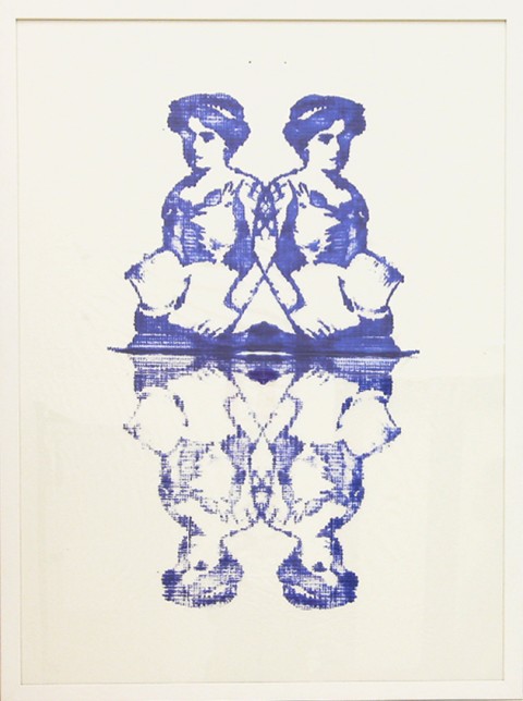Natasha Rivellini, Rorschach Circus 04, 2012 - inchiostro tipografico su carta velina, 100x70 cm