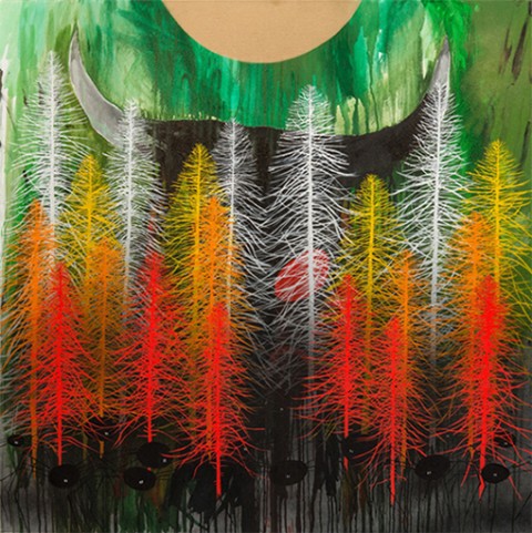 Stanley Donwood - Far Away is Close in Images of Elsewhere - veduta della mostra presso The Ousiders Gallery, Londra 2013