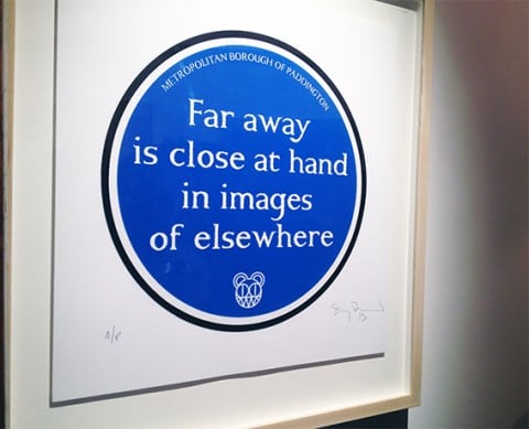 Stanley Donwood - Far Away is Close in Images of Elsewhere - veduta della mostra presso The Ousiders Gallery, Londra 2013