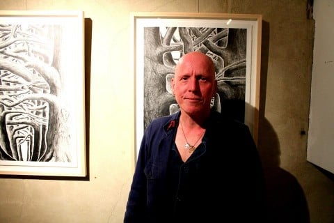 Stanley Donwood - Far Away is Close in Images of Elsewhere - veduta della mostra presso The Ousiders Gallery, Londra 2013