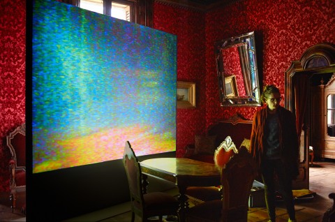 Video Arte (frölicher|bietenhader) - veduta della mostra presso Palazzo Castelmur, Stampa 2013 - photo Ralph Feiner 