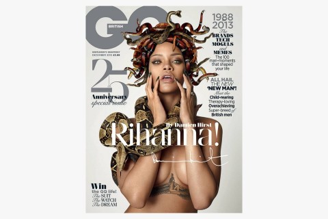 Rihanna sulla copertina di GQ firmata Damien Hirst