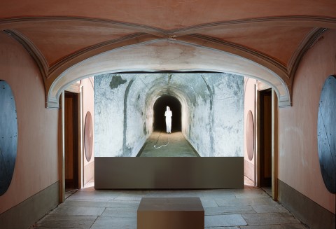 Video Arte (Simone Zaugg) - veduta della mostra presso Palazzo Castelmur, Stampa 2013 - photo Ralph Feiner 