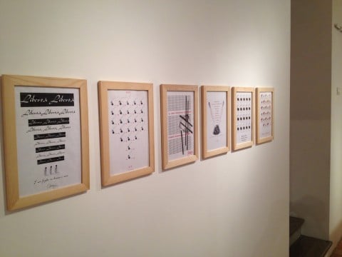 Tomaso Binga – Scritture Viventi - veduta della mostra presso la Galleria Galeotti, Macerata 2013