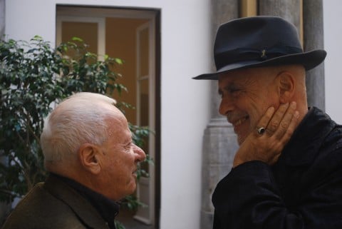 Achille Bonito Oliva e Francesco Clemente - photo Antonio Gerbino