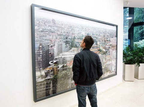 Interiors - veduta della mostra presso la Deutsche Bank, sede via Filippo Turati 25 - Milano 2013