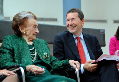 Micol Fontana e il Sindaco di Roma Ignazio Roberto Marino - foto F. Di Majo