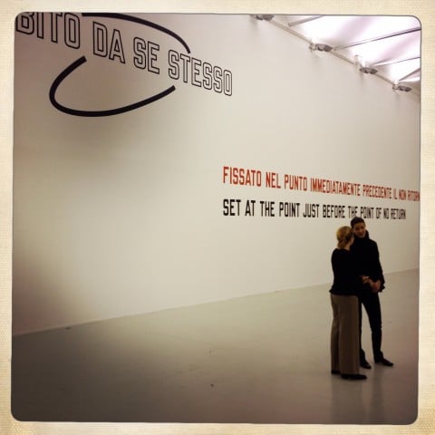 Lawrence Weiner - Mens Rae - veduta della mostra presso la Galleria Giorgio Persano, Torino 2013