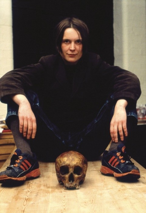 Sarah Lucas, Self-Portrait w. Skull, 1996 – Courtesy  artist/Sadie Coles HQ, London