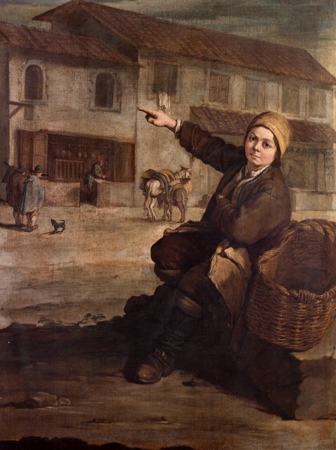 Giacomo Ceruti, Portarolo seduto, 1725-30 - Collezione privata