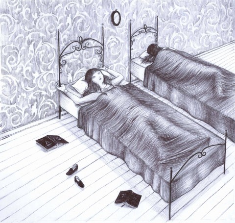 Virginia Mori, Lettotrafitto, 2013, penna bic su carta, courtesy l'artista