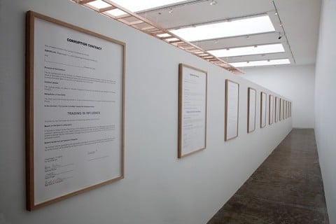 Superflex - The Corrupt Show and the Speculative Machine - veduta della mostra presso la Fondazione Jumex, Città del Messico 2013