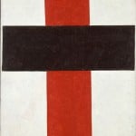 Kazimir Malevich, Hieratic Suprematist Cross (large cross in black over red on white), 1920-1921