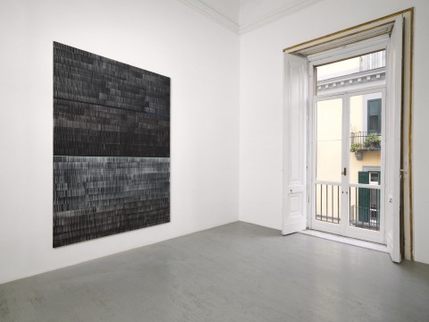 Juan Uslé, Soñe que revelabas (Volga), 2013, vinile, acrilico, dispersione e pigmento secco su tela, 274x203 cm 