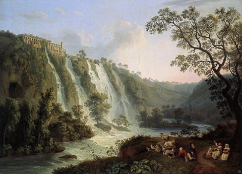 Jakob Philipp Hackert, Villa di Mecenate a Tivoli, 1783