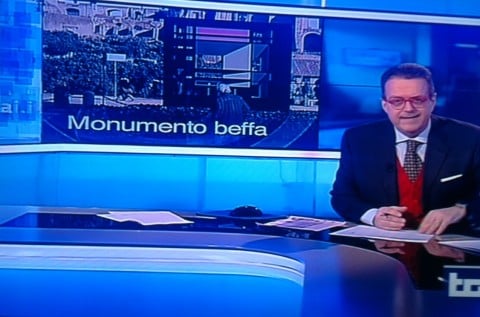 Il TG1 sul monumento abusivo a Roma