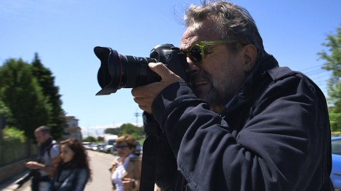 Oliviero Toscani nel backstage di "Fotografi"