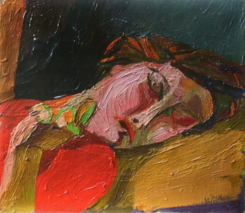 Renato Guttuso, Mimise che dorme, 1941, olio su tela, courtesy Galleria de Bonis 