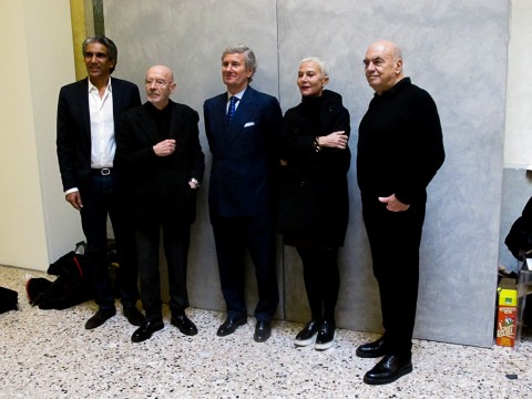 Da sinistra: Bijoy Jain, Mario Bellini, Claudio Luti, Doriana e Massimiliano Fuksas