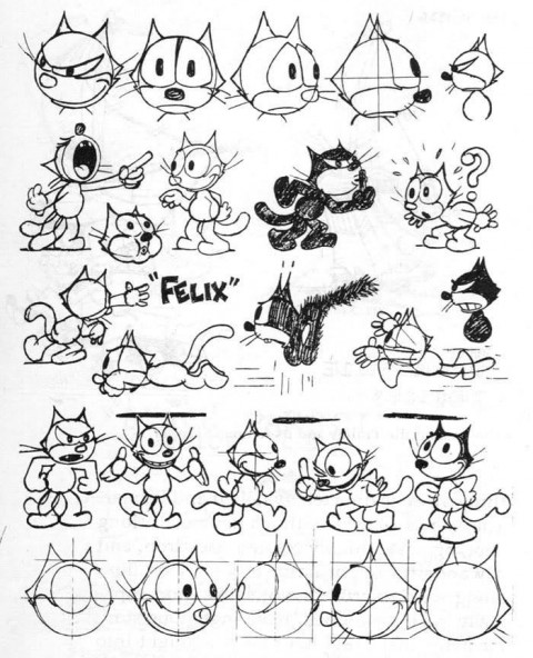 Diego Marcon, Felix the Cat, model sheet