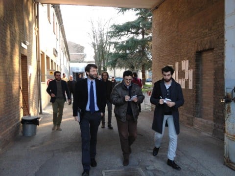 Il Ministro Dario Franceschini all'uscita di Spazio Grisù