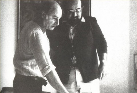 Emilio Mazzoli con Mimmo Rotella