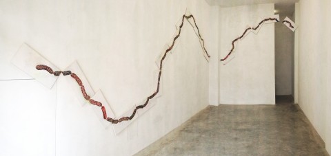 Paul Branca - Social Sausage - veduta della mostra presso Localedue, Bologna 2014