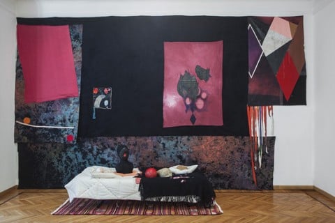 Tanja Roscic - Black Kisses - veduta della mostra presso la Galleria Monica De Cardenas, Milano 2014 