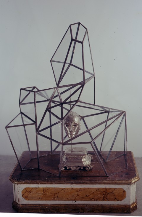 Mimmo Paladino, San Gennaro, 1991/2007 - bronzo, vetro e ferro su base in legno, 147 x 104,5 x 62 cm - Collezione dell’artista - photo Peppe Avallone