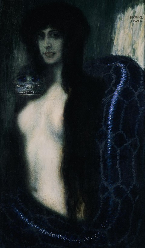 Franz von Stuck, Il peccato, 1909 ca. - olio su tela