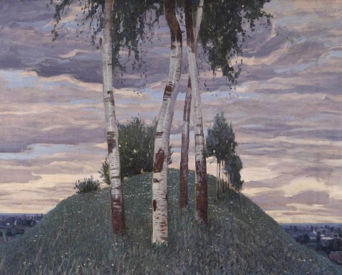 Teodoro Wolf Ferrari: Betulle, 1913. Olio su tela in mostra a Rovigo