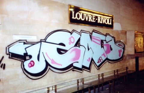 L’assalto della crew VEP alla stazione della metropolitana del Louvre nel 1991 © TBY (Paris Tonkar)