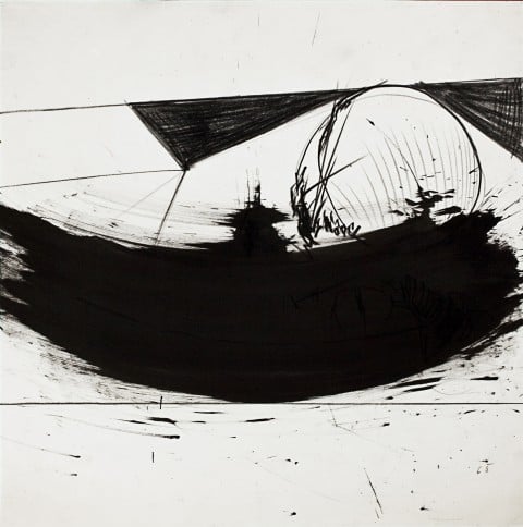 Emilio Scanavino, Senza titolo, 1965 - matita grassa su carta, 40x40 cm