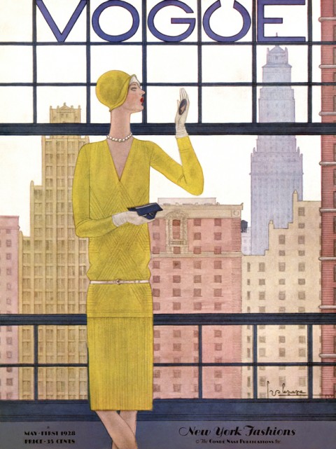 Copertina di Vogue US del 1 maggio 1928 - illustrazione di Georges Lepape, Vogue © Condé Nast