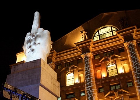 Le proiezioni di Ancarani in Piazza Affari - foto Michela Deponti