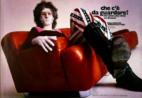 Gianni Sassi, manifesto pubblicitario per i divani Busnelli (1971)
