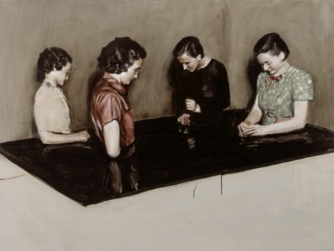 Un'opera di Michaël Borremans esposta al Bozar di Bruxelles