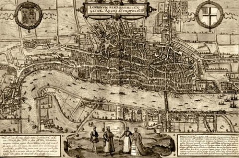 Una mappa della vecchia Londra