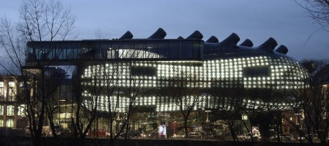 Kunsthaus Graz (facciata ingresso) – foto Universalmuseum Joanneum