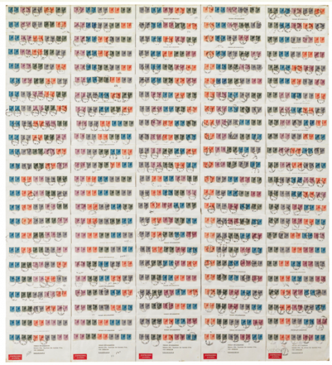 Lavoro Postale (Permutazione), di Alighiero Boetti