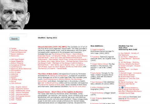 Una pagina di UbuWeb