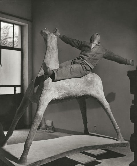 Herbert List, Il cavaliere - The sculptor Marino Marini on his horse, Milan, Italy, 1952 © Herbert List / Magnum Photos 