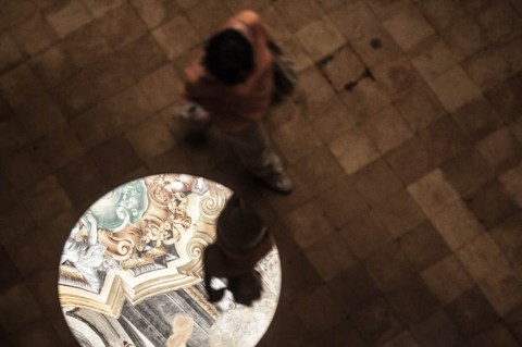 Ann Veronica Janssens - Sansevero - veduta dell’installazione presso il Museo Cappella Sansevero, Napoli 2014 - photo Marco Ghidelli