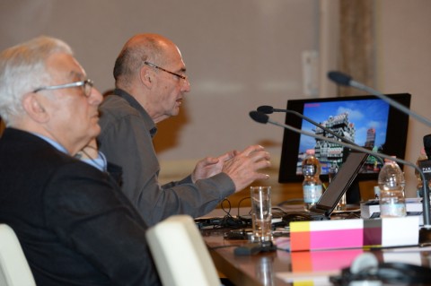 Paolo Baratta e Rem Koolhaas a Venezia - foto Giorgio Zucchiatti, courtesy La Biennale