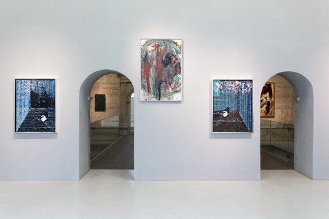 Damien Hirst e Arnulf Rainer, vista parziale della mostra. Courtesy AR Museum, 2014; Foto Andreas Balon