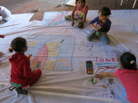 Despina Charitonidi_  intervento per il progetto HOME al MAAM work in progress_lab con piccoli abitanti di Metropoliz